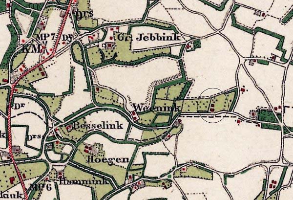 K12 1931 Topografische kaart (huidige locatie)  Bron Kadaster Tijdreis  